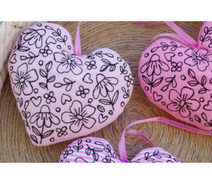 Stickdatei - ITH Blumen Herz